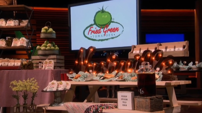 Fried Green Tomatoes display on Shark Tank