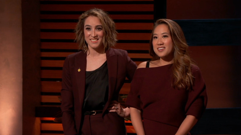 Laura and Lillian smiling on Shark Tank