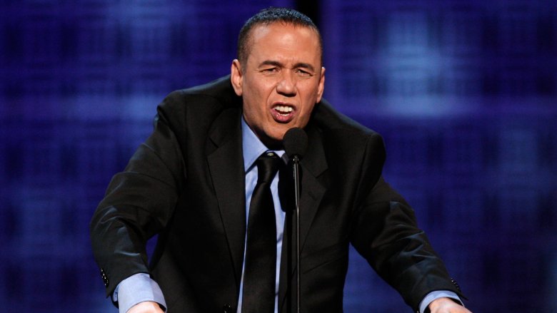 Gilbert Gottfried hunched forward