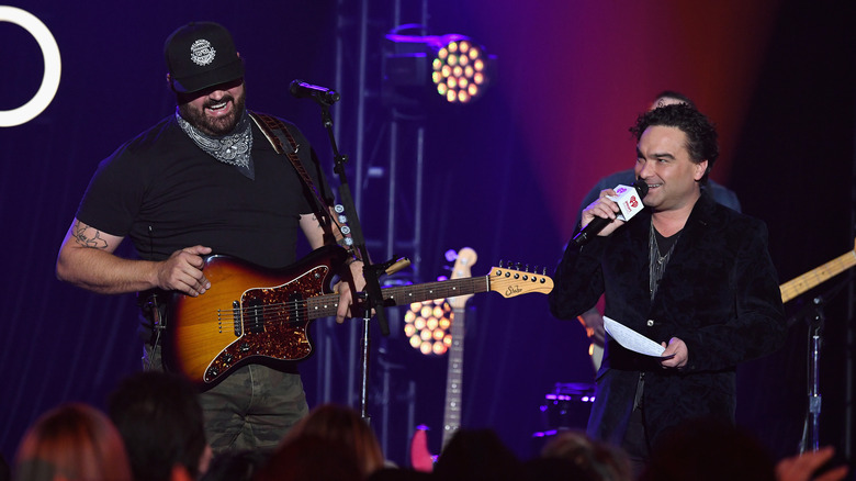 Randy Houser and Johnny Galecki laughing