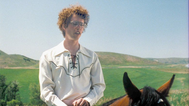 Napolean rides a horse to the wedding in "Napoleon Dynamite" (2004)