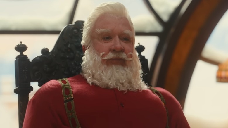 Santa Claus sitting in a chair