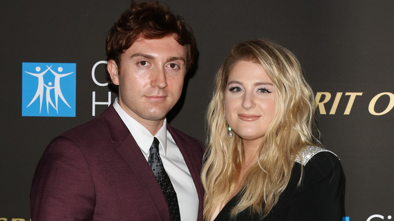 Daryl Sabara and Meghan Trainor smile