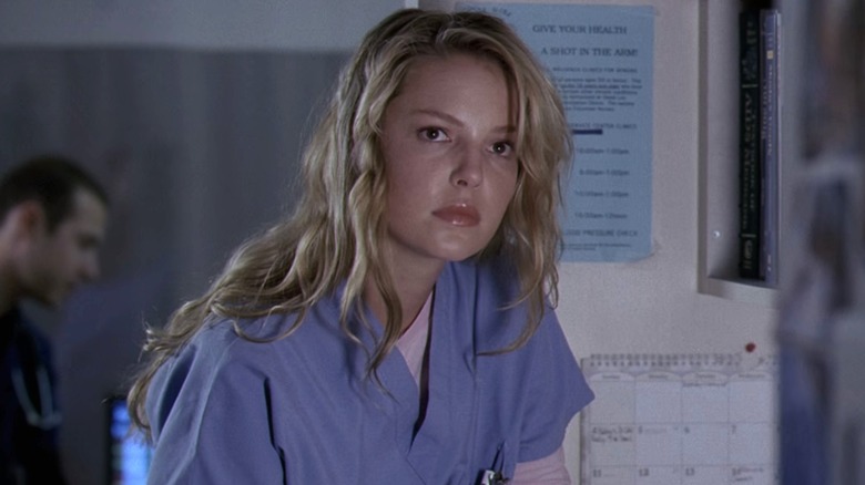 Dr. Izzie Stevens looking serious