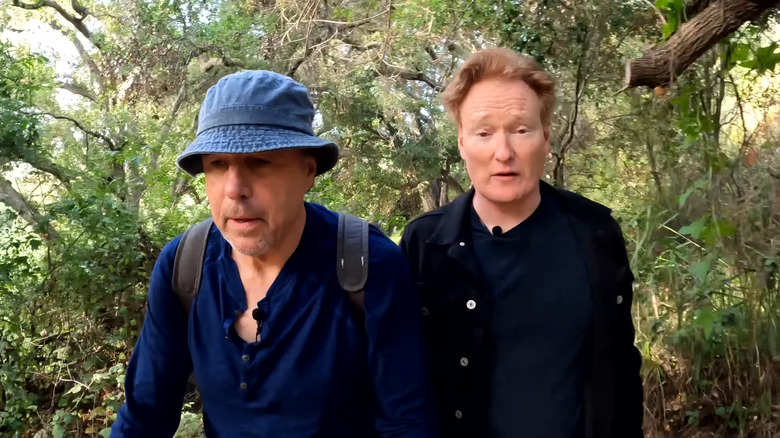 Kevin Nealon and Conan O'Brien  walking