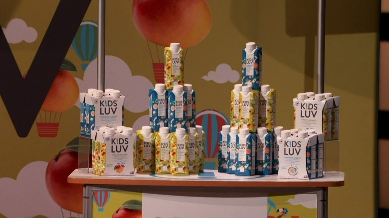 A table of KidsLuv juices