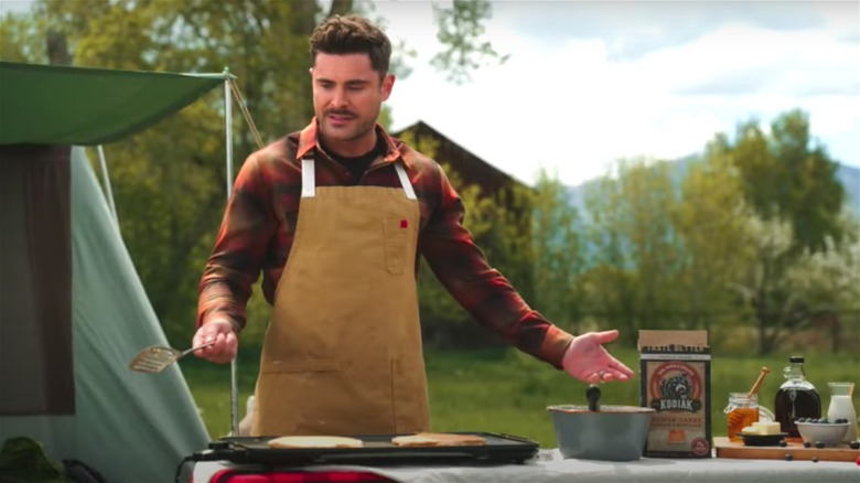 Zac Efron cooking Kodiak Cakes