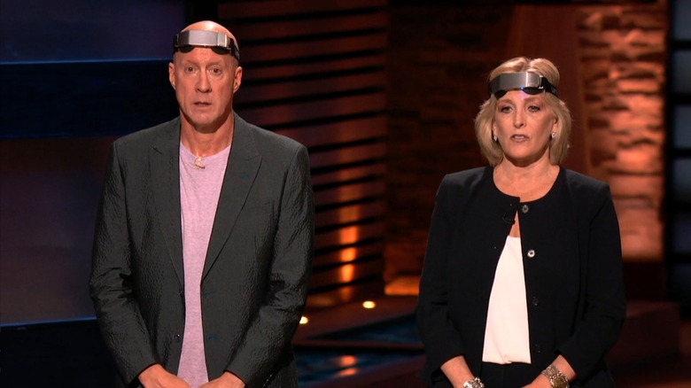 Ken talking next to Allyson on Shark Tank