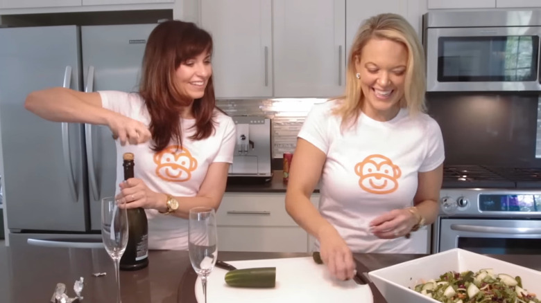 Courtney Turich and Christie Barany cooking