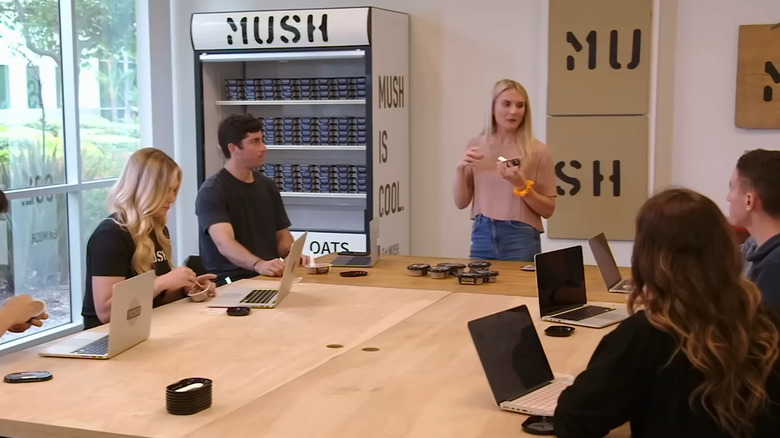 Ashley Thompson speaks at Mush headquarters