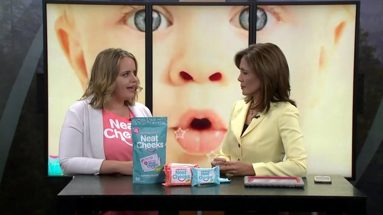 Danielle Stangler promoting NeatCheeks on Fox Denver