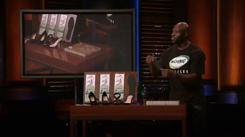 Bryan demonstrating Noene on Shark Tank