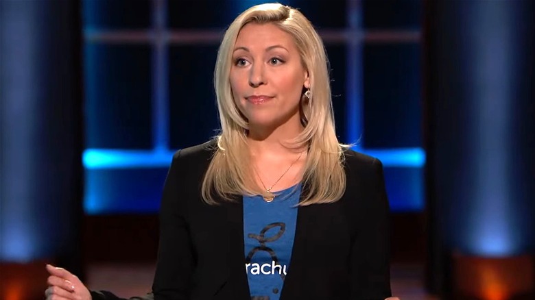 Desiree Vargas Wrigley pitching Pearachute on Shark Tank