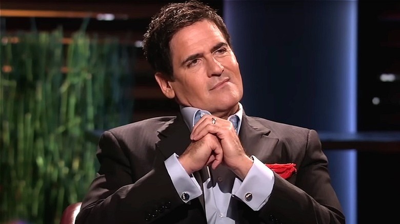 Mark Cuban listening to a pitch on Shark Tank