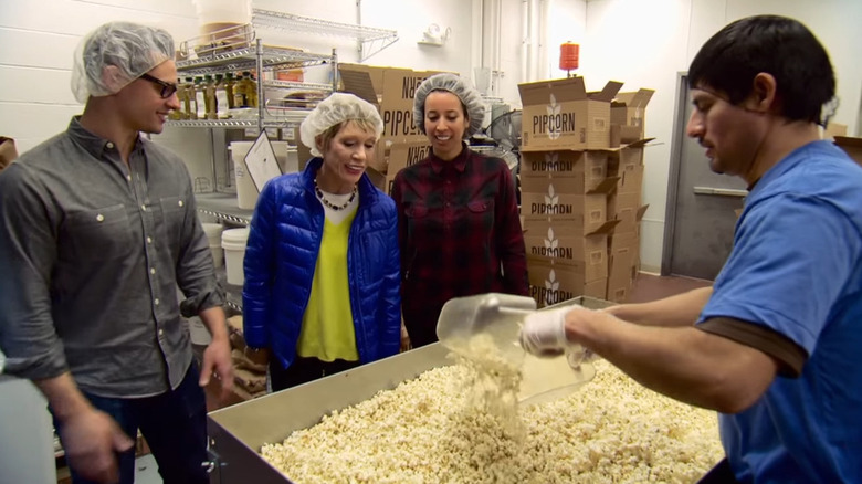 Jennifer, Jeff, and Barbara in Pipcorn factory