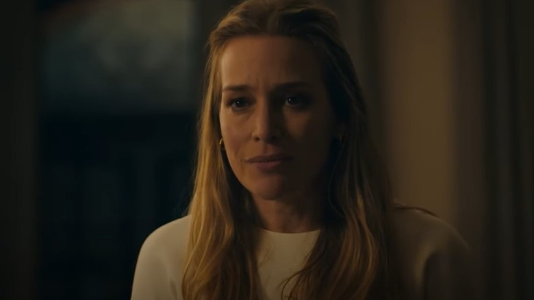 Piper Parabo staring down someone in Billions