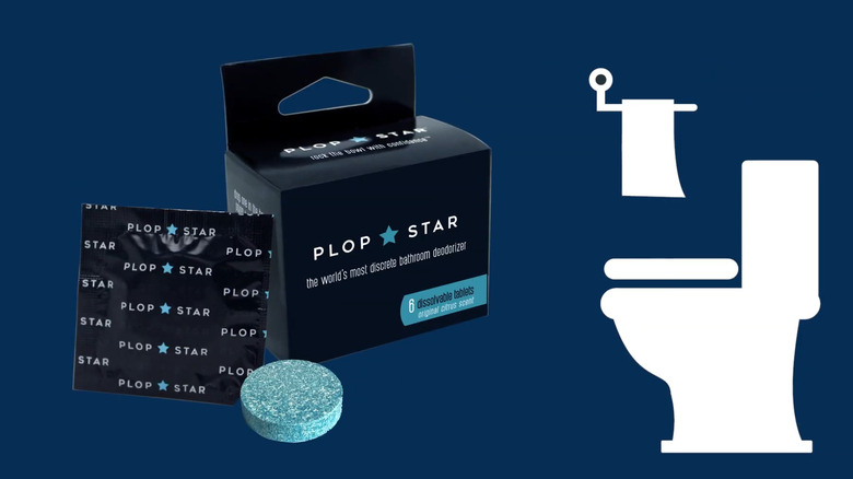 Plop Star products beside toilet