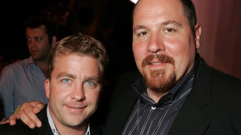 Peter Billingsley and Jon Favreau posing