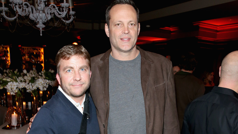 Peter Billingsley and Vince Vaughn smiling