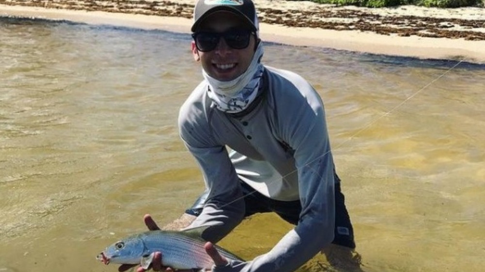 Justin Berfield out fishing