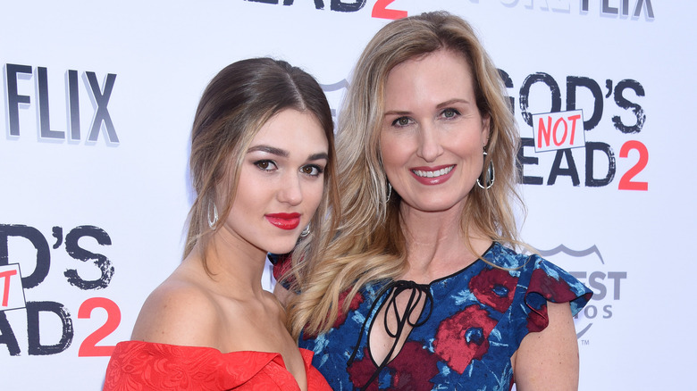 Sadie Robertson Huff stands with Korie Robertson