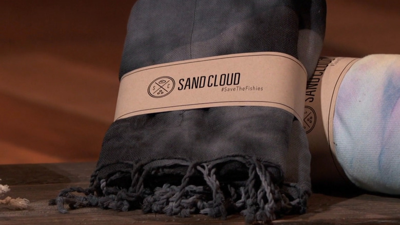 Sand Cloud products displayed on Shark Tank