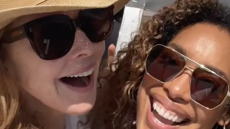 Sarah Rafferty and Gina Torres smiling