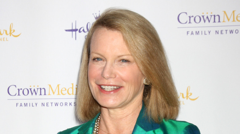 Shelley Hack poses at a Hallmark event.