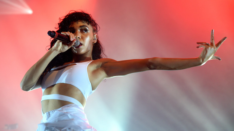 FKA Twigs performing on stage