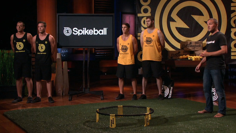 Spikeball Shark Tank demonstration game