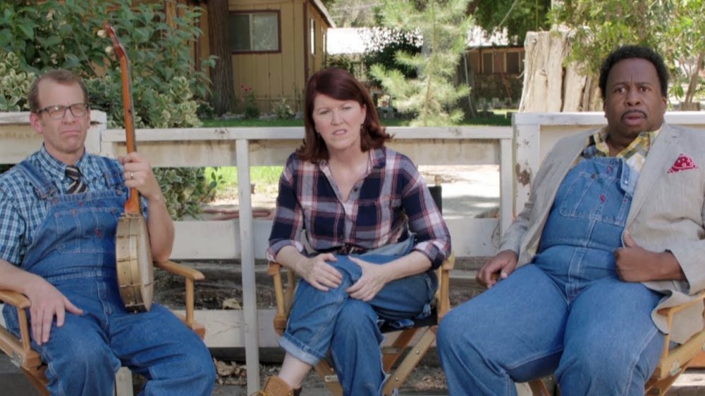 Paul Lieberstein, Kate Flannery, Leslie David Baker in FileMaker commercial