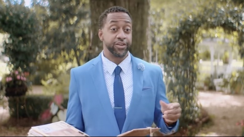 Jaleel White speaking at funeral