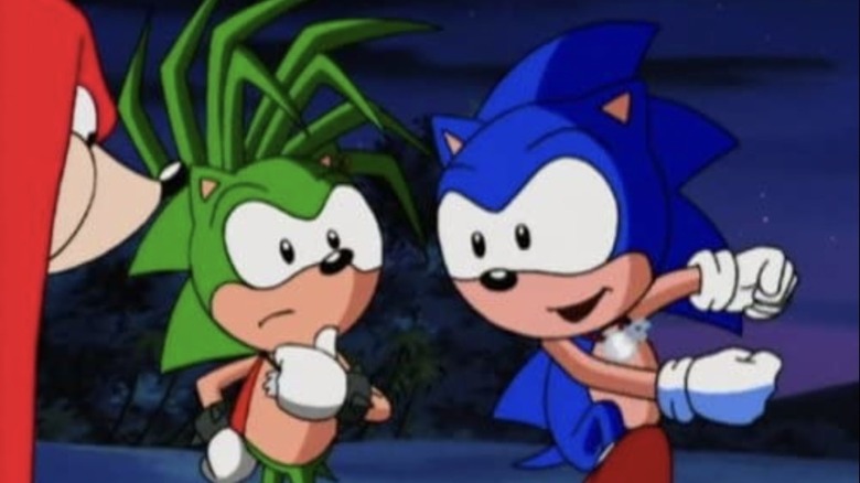 Sonic talking to friends