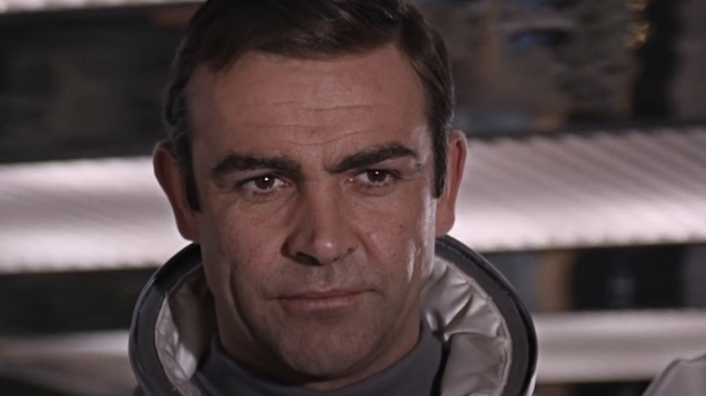 James Bond wearing astronaut suit