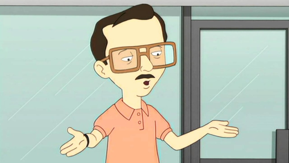 Cartoon Kip holds out his hands on Napoleon Dynamite