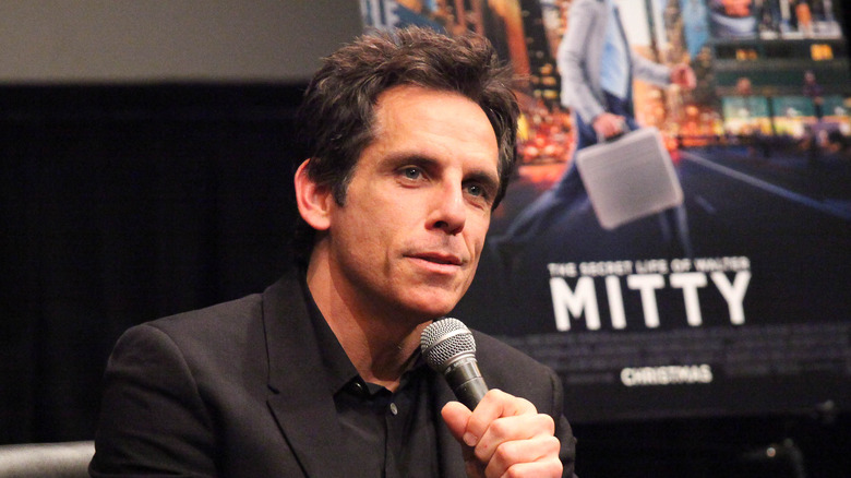 Ben Stiller holding microphone