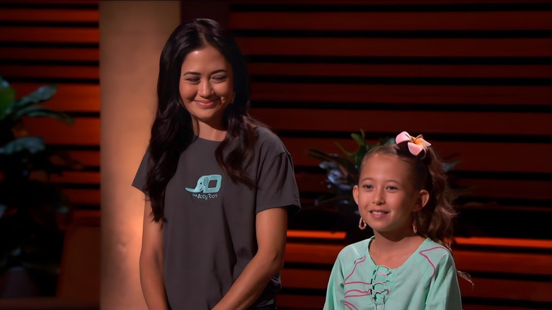 Cassidy and Lori smiling on Shark Tank