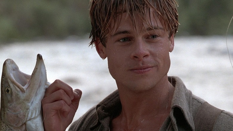 A River Runs Through It Brad Pitt catches fish