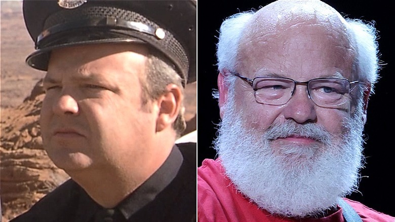 Split image: Gass in Evolution 2002, Gass with glasses and white beard in 2022