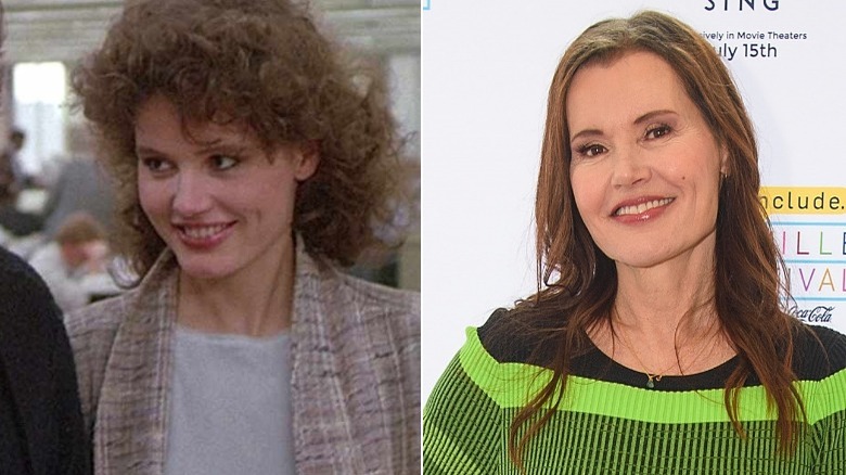 Geena Davis then and now