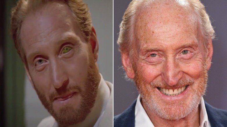 Charles Dance then and now wearing beard