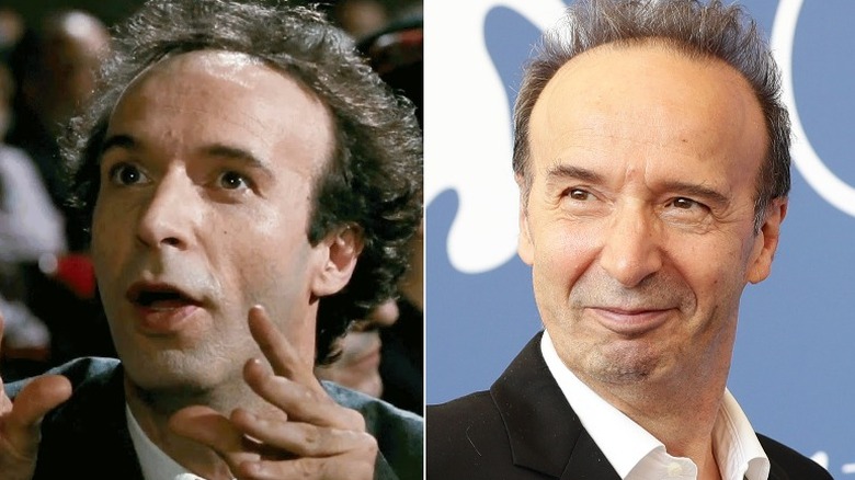 Roberto Benigni in Life is Beautiful and in 2017