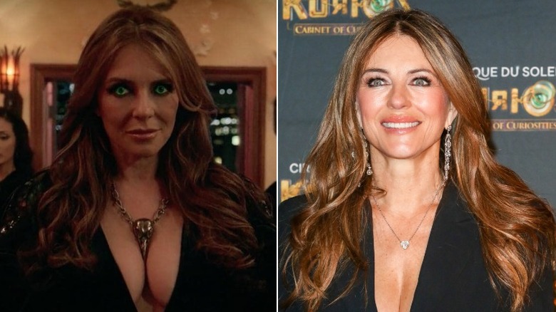 Elizabeth Hurley then and now