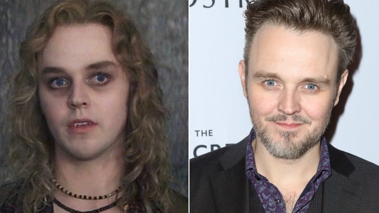 Matthew Newton with vampire fangs / Matthew Newton smiling