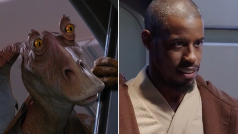 Ahmed Best and Jar Jar Binks