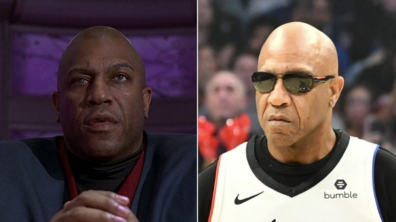 Tom Lister Jr. as President Lindberg and wearing sunglasses in 2019