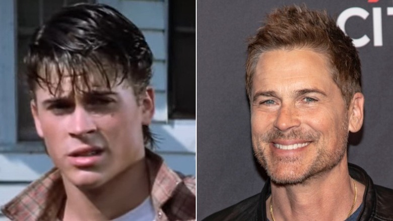 Sodapop Curtis looking worried and Rob Lowe smiling