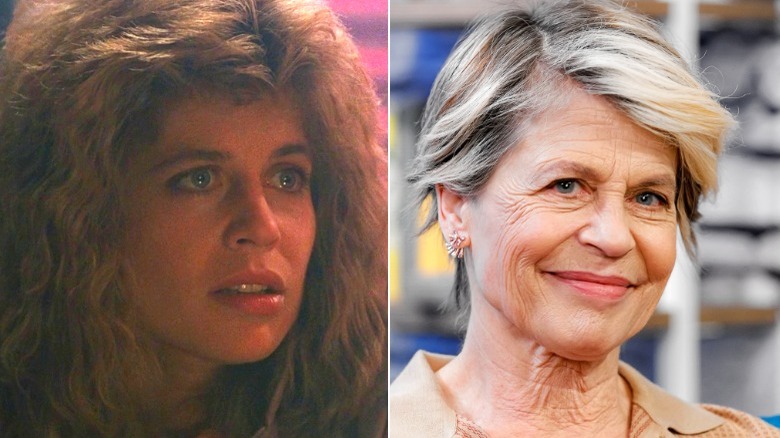 Sarah Connor surprised/Linda Hamilton smiles