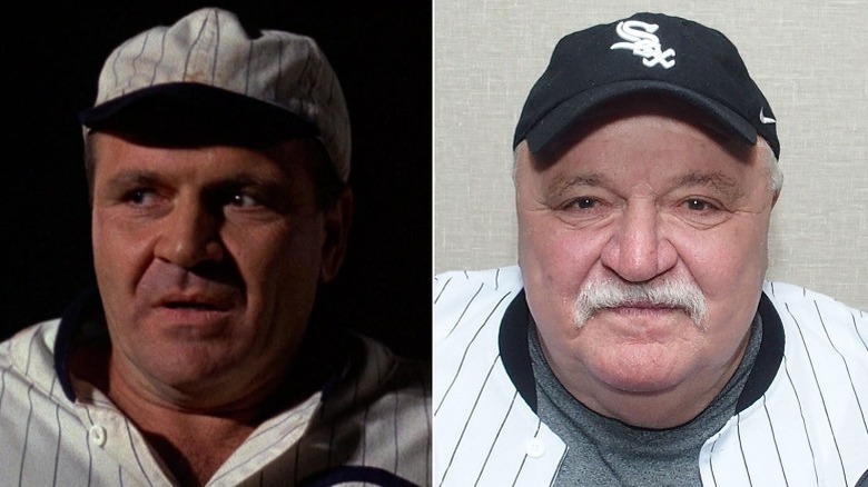 Steve Eastin dressed as a baseball player then and now