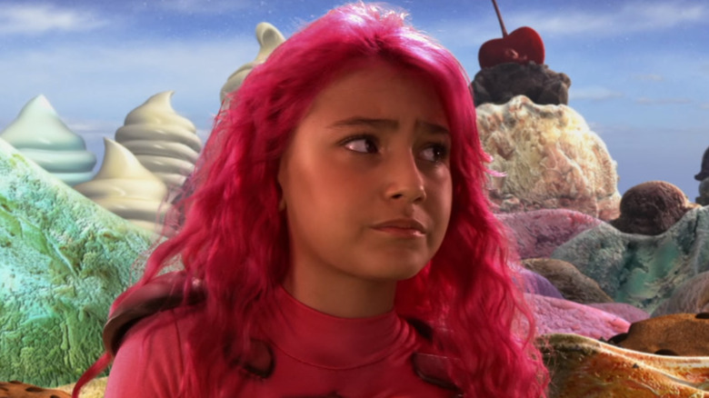 Lavagirl looking worried to right